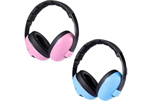 Rngeo 2 Packs Baby Noise Canceling Headphones, Baby Ear Protection Earmuffs Infant Hearing Protection Ear Muffs for Babies, I