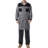 SUSHIMIAN Mens Laboratory Coat Workshop Long Jacket Warehouse Workwear Overcoat Adult Lab Coat