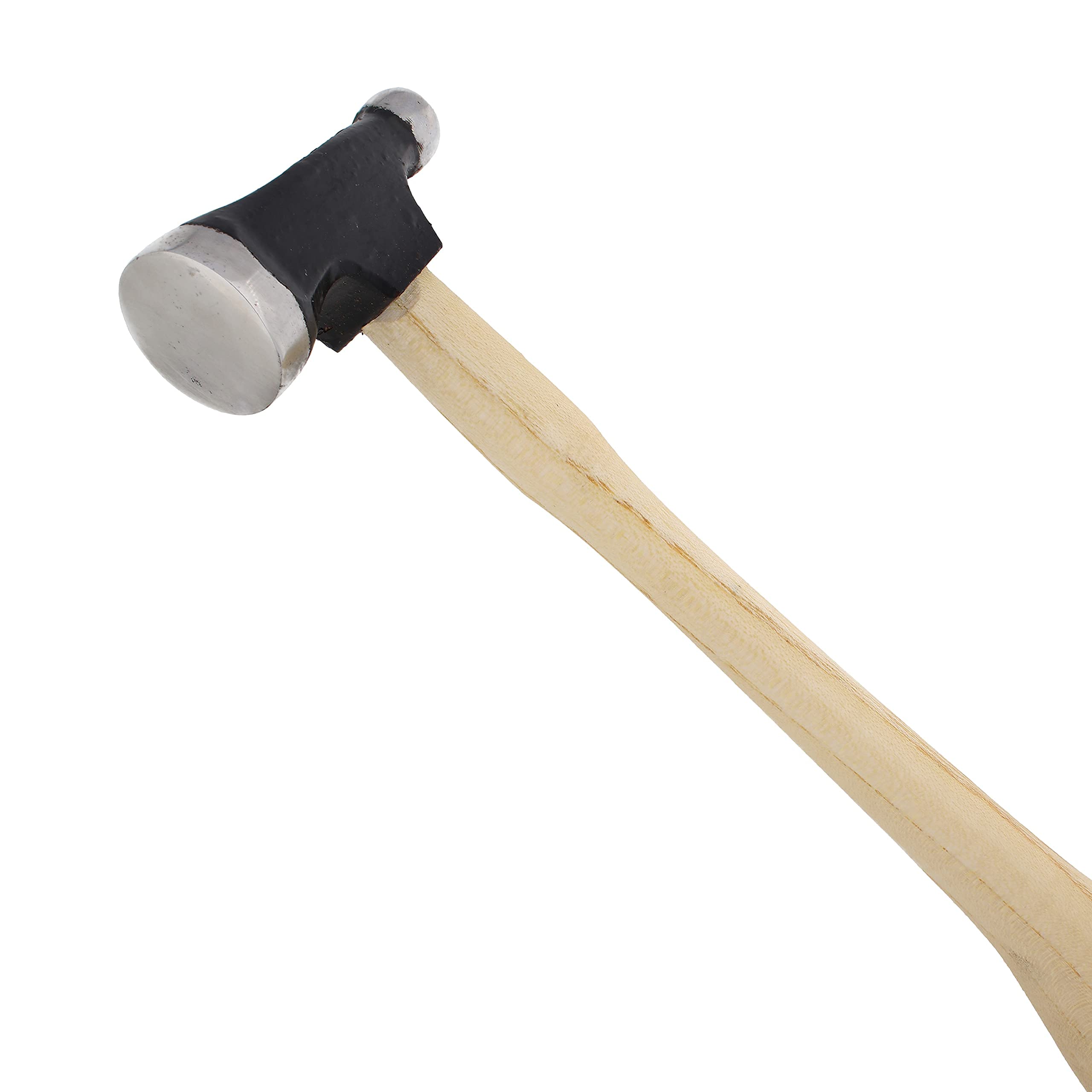The Beadsmith Two-Sided Chasing Hammer - 10.5 Inches Wooden Handle, 2.75” Steel Head with a 13.5mm Ball Pein & 29mm Domed Face - Tool Used to Add Texture and Dimension to Metalwork
