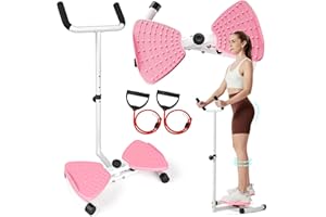 Freepi Waist Twister Machine Exercise,Ab Workout Equipment With 300lbs,Waist & Abdomen Muscle Home Exercise Equipment,Adjustable Silent Ab Twisting Board for Women Man