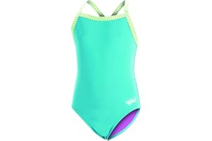 Dolfin Uglies Girls' One Piece Swimsuit - Athletic Practice Suit with Criss-Cross Straps