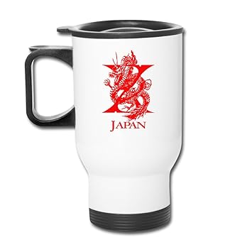 Amazon X Japan Toshiダリアtaijiロゴコーヒー魔法瓶ホワイト