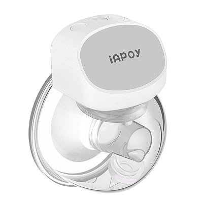 iAPOY Wearable Breast Pump, 1-Pack, 8.5 oz. &amp;ndash; Reusable Milk Containers for Hands-Free Pumping (Clear, 27mm)