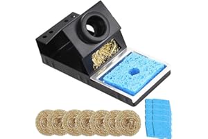 DKARDU Soldering Iron Holder, Stable Portable Soldering Iron Stand with Brass Wool, Cleaning Sponge, Solder Tip Slots, No Wat