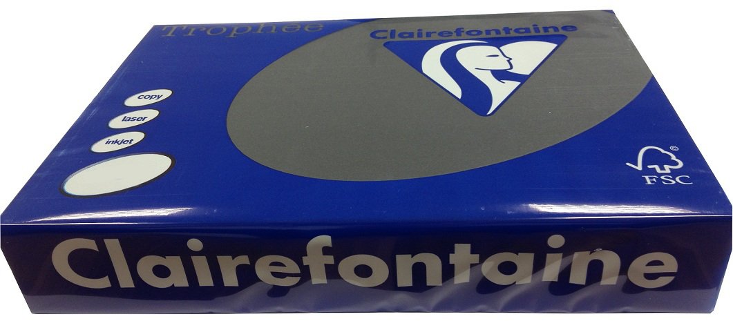 Clairefontaine 2227C Trophee Printer Paper/Copier Paper Intense Colours DIN A4 210 g 250 Sheets Black 1 Ream