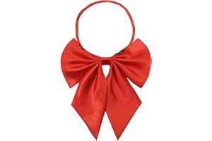Gsyziux Pre-tied Bow Tie for Women, Floppy Womens Bowtie Female Adjustable Ladies Bowties for Graduation Dress School Uniform
