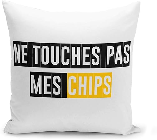 Fabulous Housse De Coussin 40x40 Cm Ne Touches Pas Mes Chips Humour Drole Apero Amazon Fr Cuisine Maison
