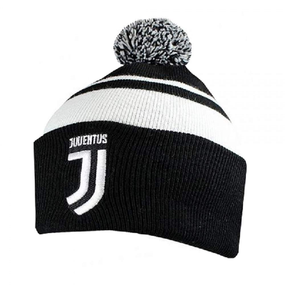 Juventus Turin Knitted Bobble Hat Black White