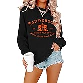 IsPICK Halloween Sweatshirts for Women Witch Museum Graphic Long Sleeve Shirts Spooky Season Fall Pullover Tops Black