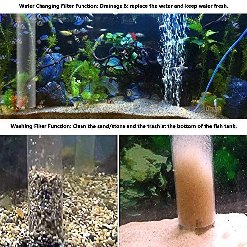 image for KEDSUM Aquarium Cleaner, Aquarium Fish Tank Gravel Sand Cleaner with E