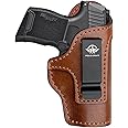 POLE.CRAFT IWB Leather Gun Holsters for Small Pistols : Ruger LCP380 LCP II Sig Sauer P365 P238 P938 Walther PPK 380 CCP S&W Bodyguard 380 Beretta Pico - Kahr P380 - Micro-Compact Sub-Compact