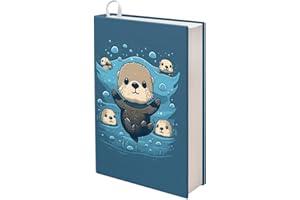 Upetstory Sea Otter Book Cover for Hardcover Novels Jumbo Book Sleeve Pouch Stretchable Book Sox Textbook Paperback Books Covers for Women Men Kids Gifts