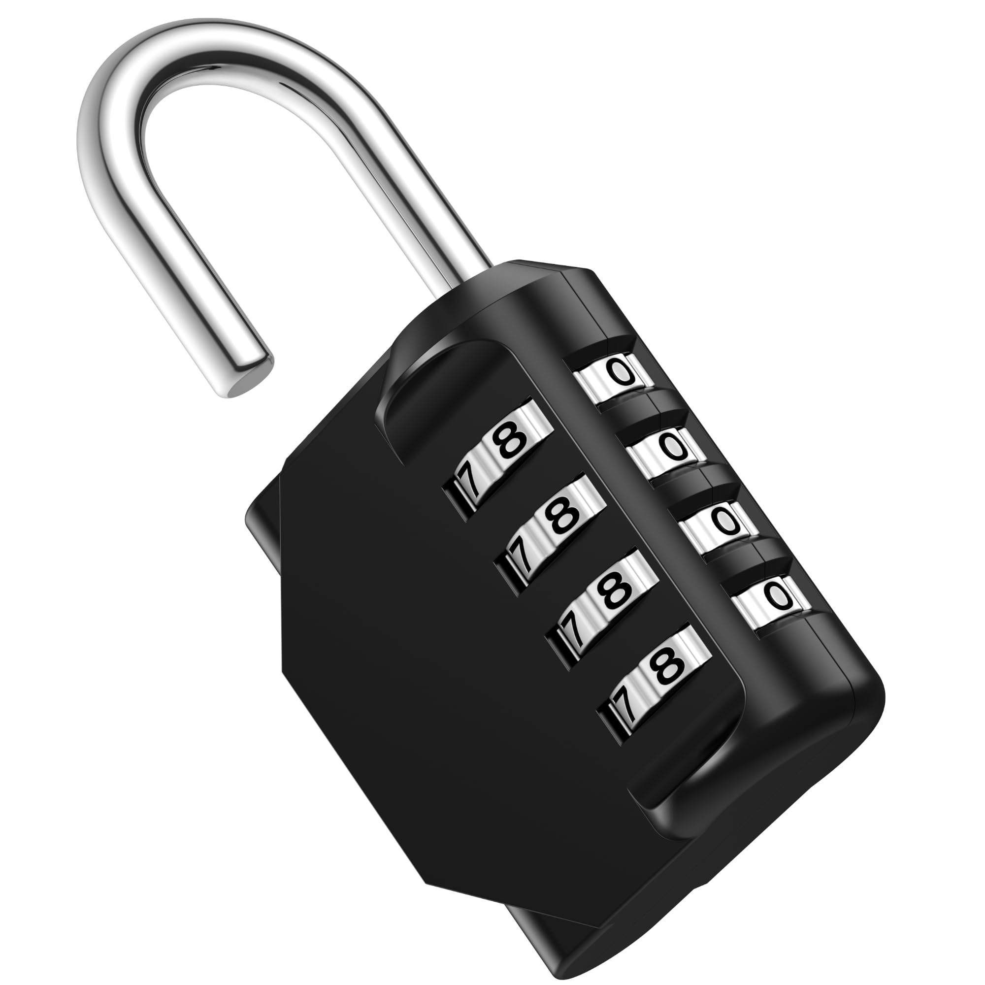 Photo 1 of Puroma Combination Lock 4 Digit Waterproof Locker Locks Secure Outdoor Padlock for Gym Lockers, Toolboxes, Gates, Fences, Storage, Sports Locker, Cabinets (Black)