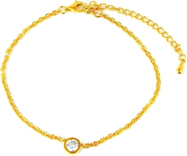 Amazon アンクレット メンズ レディース ブランド Blackdia 18k Gp ゴールド Cz チェーン アンクレット ジュエリー 通販
