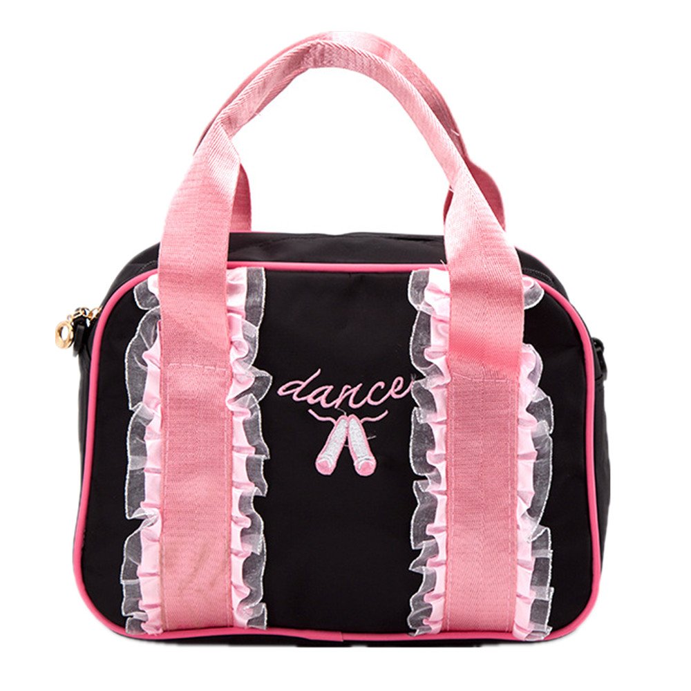 魅力的な 小さな女の子ダンスダッフルバッグkidsスポーツジムバッグ B075k8f6s4 ブラック 全品送料無料 Bruken Cl