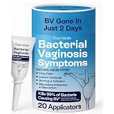 Bacterial Vaginosis Symptoms Relief For Women - Natural Homeopathic for Odor, Itching, Discharge, BV, and Vaginal Microbiota Imbalance - Boric Acid Applicators For Women - 20 Vaginal Applicators