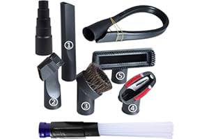 GIB cleaningtool 32mm (1-1/4 inch) Vacuum Attachments Brush Kit Universal Replacement Dirt Remover for Home Air Vents Corner 