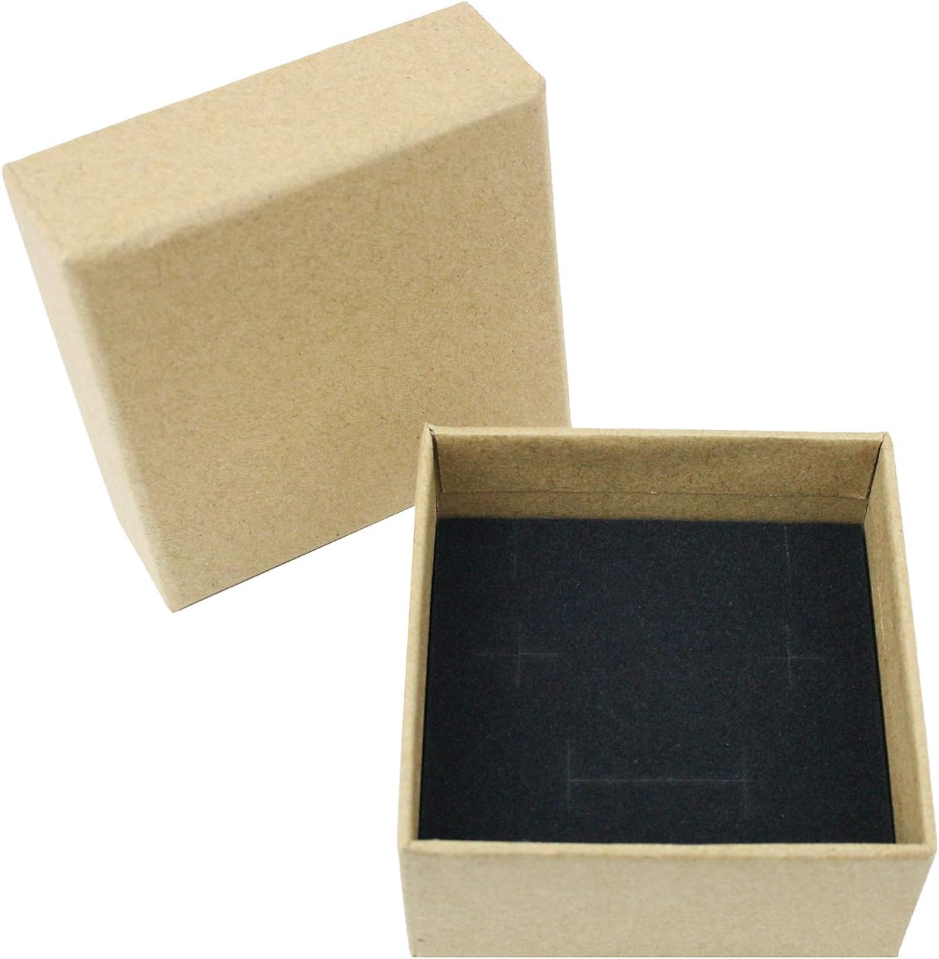 Emartbuy Set of 24 Brown Cardboard Jewellery Pendant Boxes, Ring Boxes, Gift Box for Anniversaries Weddings, Birthdays Size - Image 5