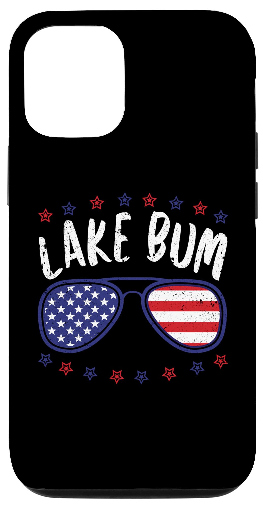 iPhone 14 Pro Lake Bum Retro Patriotic 4th of July Sunglasses Lake Life Case