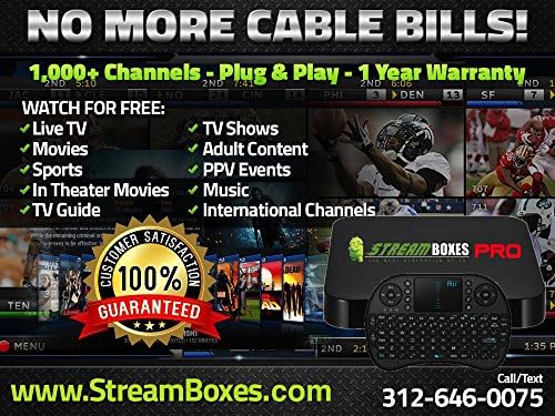 STREAMBOXES SMART ANDROID TV BOX 6.0 2GB 16GB OCTA CORE 4K + WIRELESS KEYBOARD
