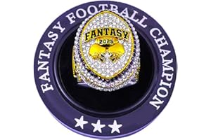 ZZXZJW 2025 Fantasy Football Championship Ring Trophy Award for Fantasy Football League Winner