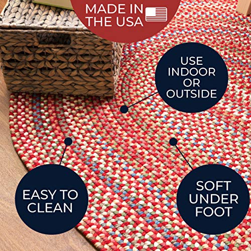 Super Area Rugs Roxbury American Made Braided Rug for Indoor Outdoor