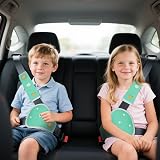 URAQT Car Seat Belt Pads 2PCS Green Lion Pattern Kids Universal Protector view 6