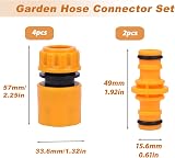 lvzhen Set of 6 Garden Hose Connectors 4 Quick Ends 2 Double Males view 2