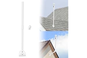 LANGZIHT Universal Tempest Weather Station Mount - 45 Degree Wall, Roof, Eaves and Extension Pole, Multi-Angle Adjustable Installation Kit