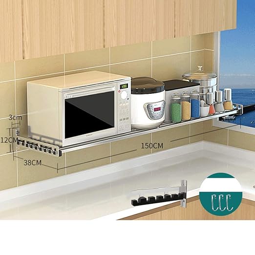 QKUANG 150 * 38 cm de Acero Inoxidable de Moda Horno de microondas ...