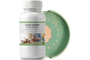 LIIZOUSUDA 120ml Air Dry Clay Varnish - Air Dry Clay Sealant for Airdry Clay - Clear Varnish for Air Dry Clay Pottery - Matte Finish Clear Varnish for Pottery, Used to Prevent Clay Cracking, Scratches, Wear