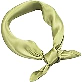 RIIQIICHY 100% Mulberry Silk Scarf for Women 21" Square Head Hair Neck Scarves Small Neckerchief