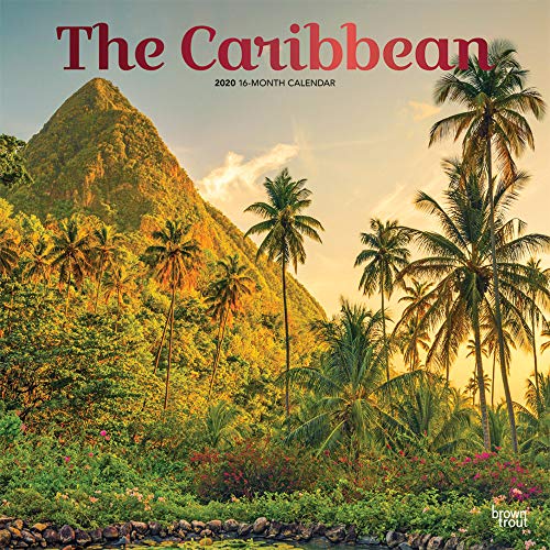 The Caribbean 2020 12 x 12 Inch Monthly Square Wall Calendar with Foil Stamped Cover, Travel Nature by 