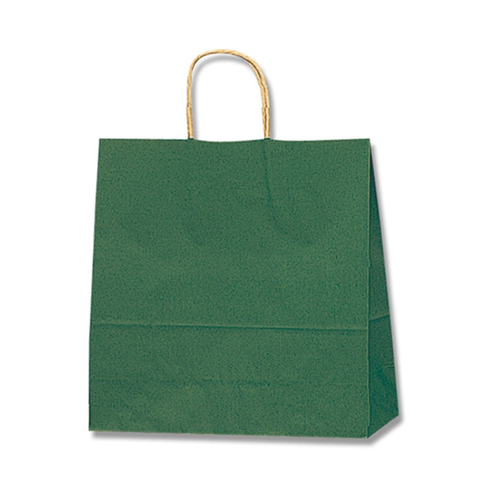 シモジマ ヘイコー 手提 紙袋 25CB 3才 未晒 クラフト グリーン 32x11.5x31cm 50枚 003251205 の商品画像