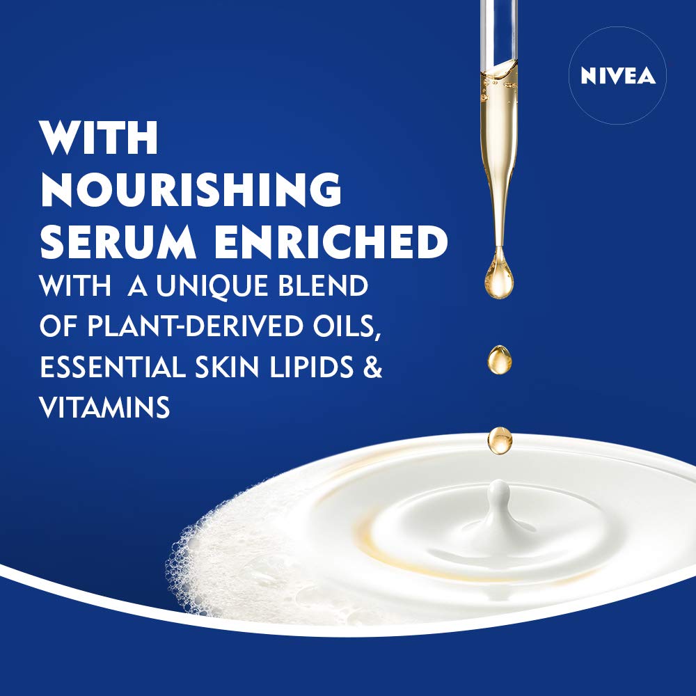 NIVEA Refreshing Basil and White Tea Body Wash - with Nourishing Serum - 20 fl. oz. Bottle : Beauty