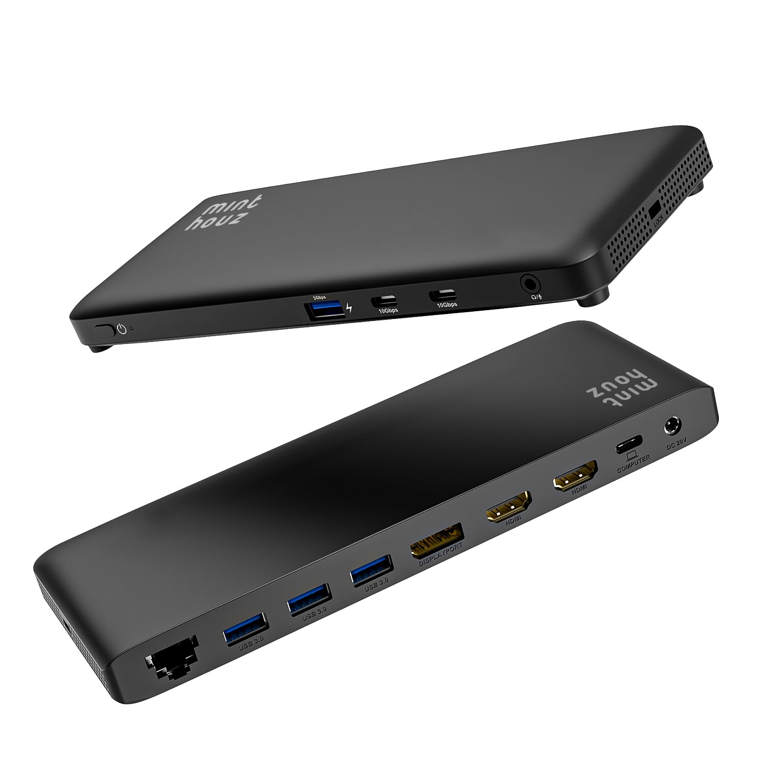 Photo 1 of Minthouz 12 in 1 Docking Station with 100W Charging, Triple Display, 1000Mbps LAN Port, Laptop Docking Station Monitor 8K@30Hz or 4K@144Hz, 4X USB-A, 2X USB-C, Ethernet Port, for Windows Mac Chrome