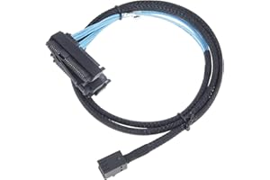 EDIMS Mini SAS to SAS Cable Breakout Internal Fan-Out HD SFF-8643 to SFF-8482 29Pin with Sata Power for Raid Controller to HD