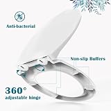 STOREMIC Toilet Seat Soft Close with Quick Release Adjustable Hinges White view 5
