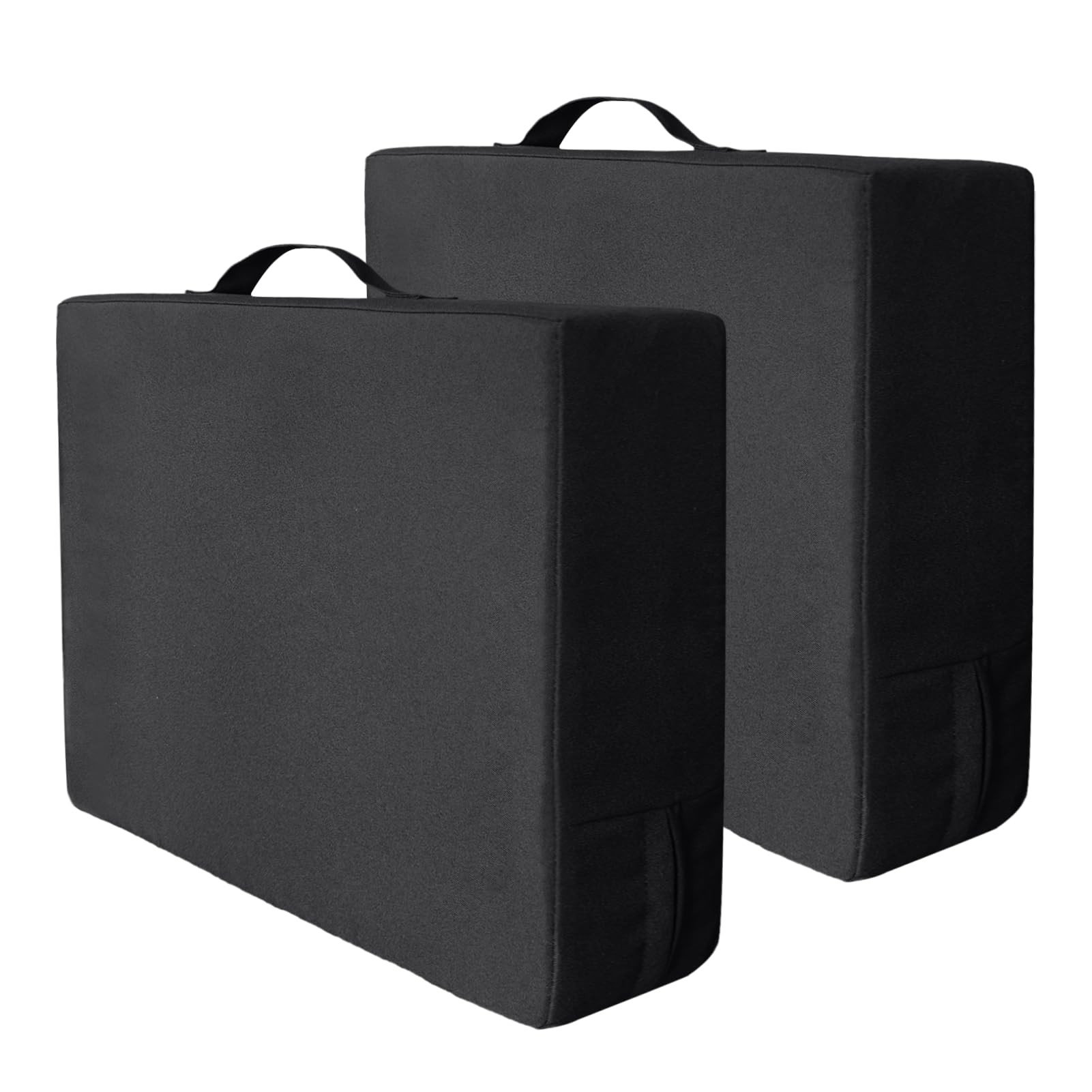 Photo 1 of Foreard Stadium Seat Cushion 3.15 Inches Thick Portable with Handle Bleacher Cushions for Indoor Outdoor Events Waterproof Chair Pad (Black 2Pcs)