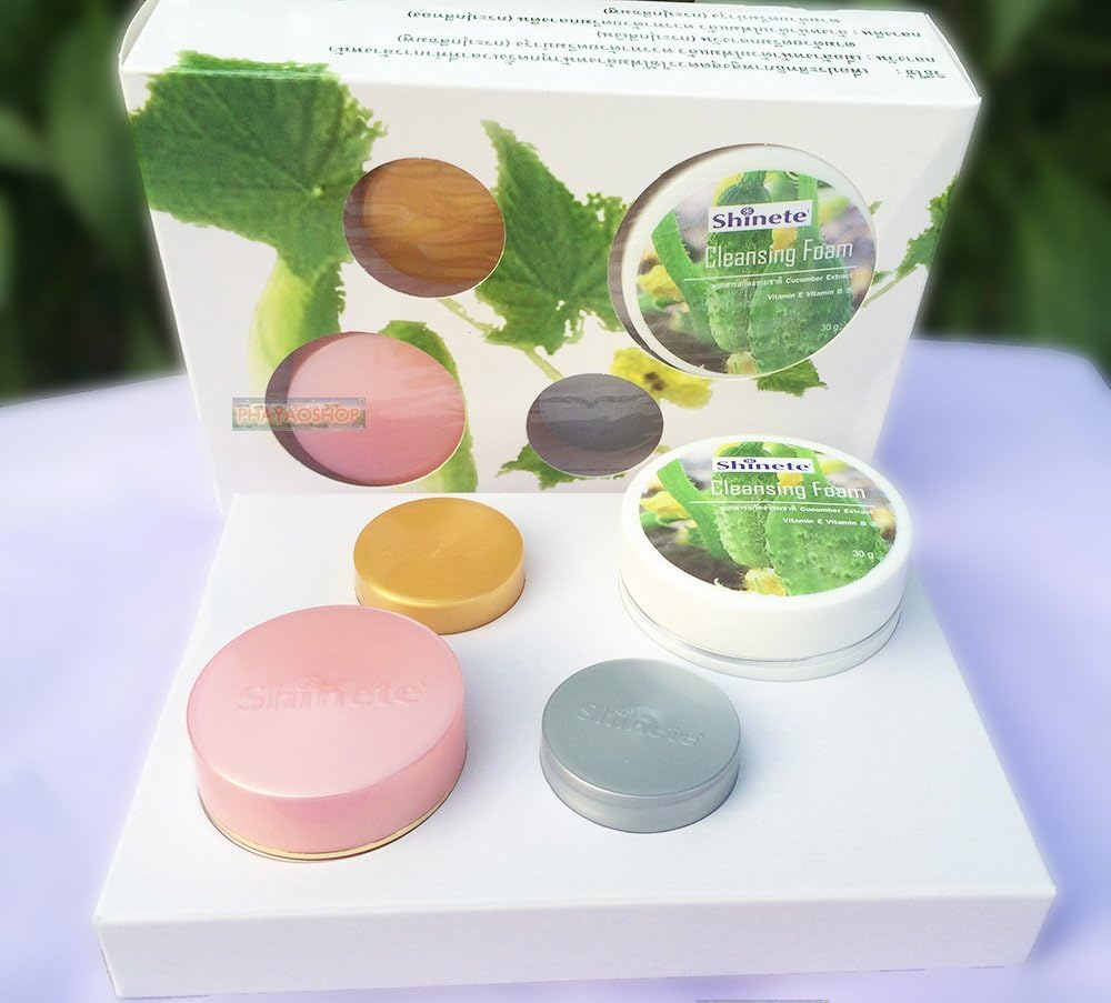 Shinete' Baby Face Cream 4 in 1 Set. The Best Natural Cosmeceutical in Asia. Suitable for Every Skin Types. See Result in 15 Days. All the Dark Spot, Scar and Melasma Decrease Significantly.