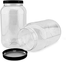 Cornucopia Gallon Plastic Jars (2-Pack); Clear