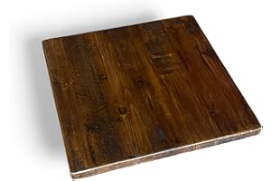 HEIRLOUM Rustic Reclaimed Wood Dining Table Top, Dark Brown Matte Finish, for Restaurants/Cafes/Home, (24" x 48")