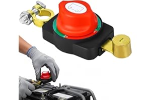 Battery Disconnect Switch, Kill Switch, Battery Shut Off Switch Top Post, 12V-48V On/Off Battery Power Cut Master Switch Disc