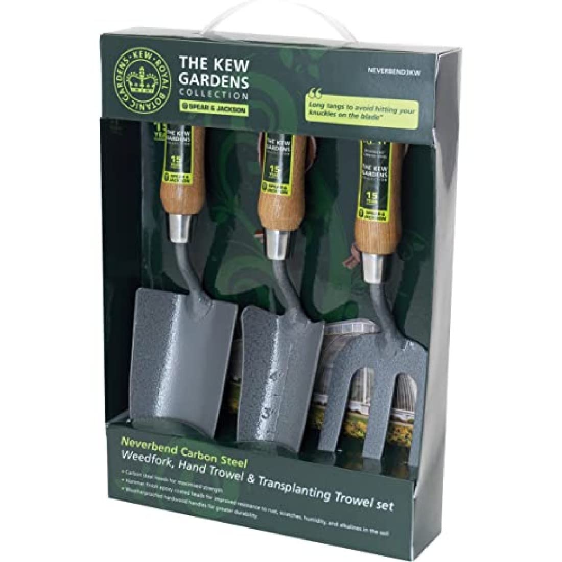 Spear & Jackson NEVERBEND3KW Kew Gardens Collection Neverbend Carbon 3 Piece Gift Set