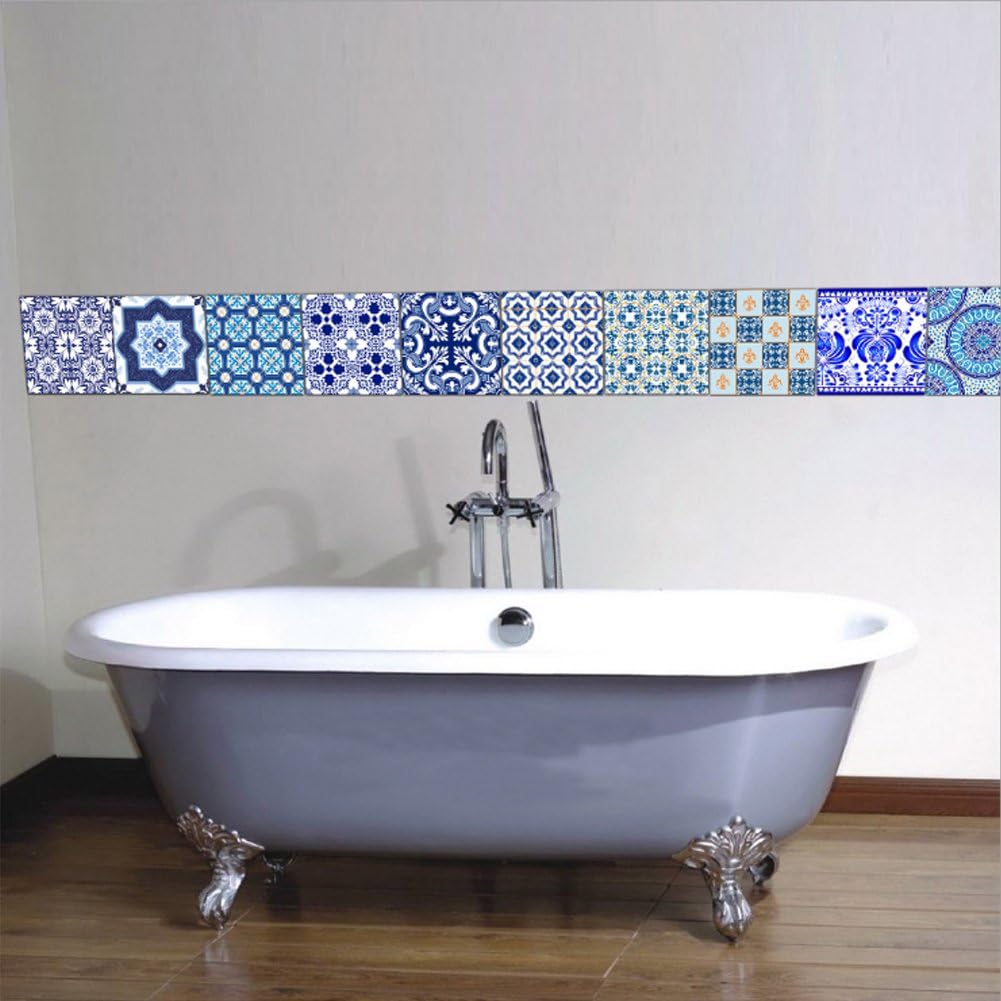 10 Unidades EXTSUD Adhesivos Decorativos para Azulejos Pegatinas para
