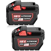 HOCHSTERN 18V 15.0Ah Replacement for Milwaukee M-18 Battery High Output Compatible with Milwaukee 18 Volt Batteries 48-11-1862 48-11-1852 48-11-1880 Cordless Power Tools 2Pack