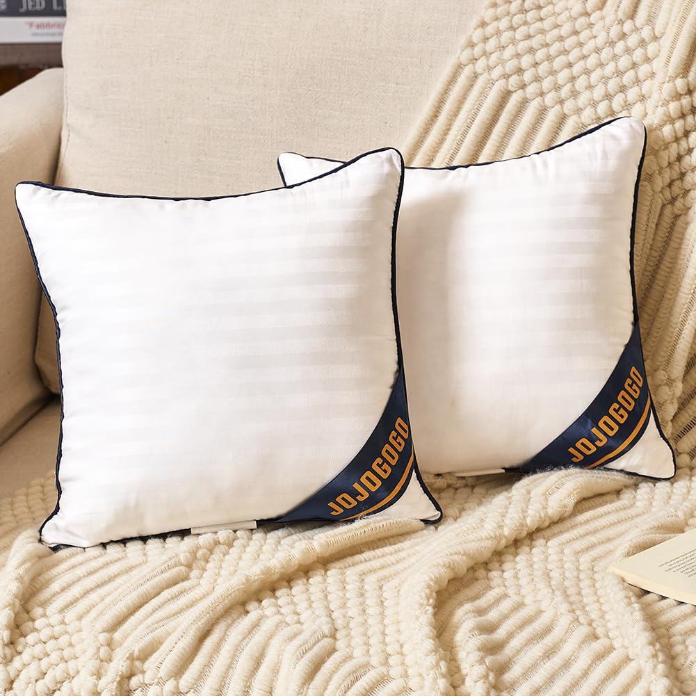 Photo 1 of JOJOGOGO 12x12 Mini Tiny Pillow Insert Set of 2, 12 x 12 White Small Decorative Square Pillow Insert for Couch Sofa, 12x12 Synthetic Down Alternative Craft Pillows for Handmade Gifts