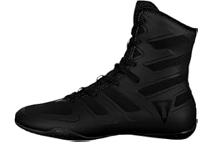 TITLE Boxing Total Balance Shoes for Boxers, Men's Athletic Mid-Top, White/Black, Size 8.5