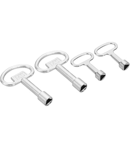 Metal Ceiling Key Electrical Panel Key 4-Pack Triangular Socket Key Set - Aluminum Alloy ...