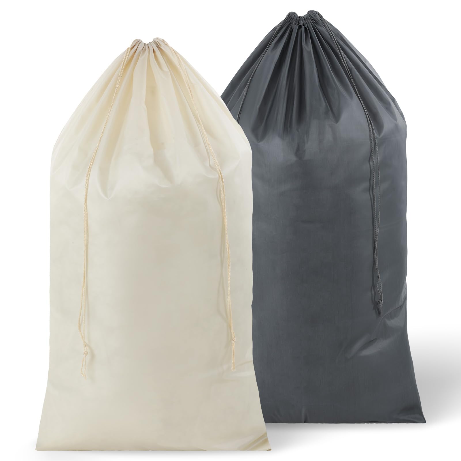 2 Pack Laundry Bag With Drawstring Large Travel Laundry Bags Machine Washable Dirty Clothes Organizer Heavy Duty Laundry Bags for Dorm Easy Fit Laundry Hamper Basket Travel Essentials